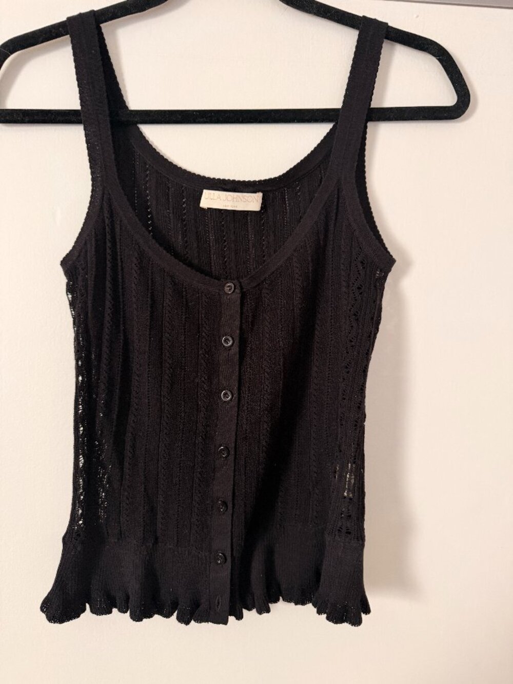Ulla Johnson Callie Knit Tank Black - Picture 2 of 4